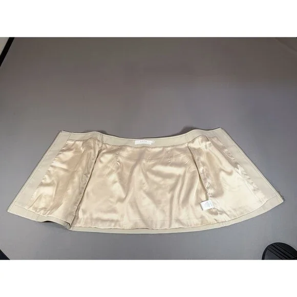 ASTR The Label Ecru Faux Leather Mini Skirt Small Zip Back - Picture 6 of 12